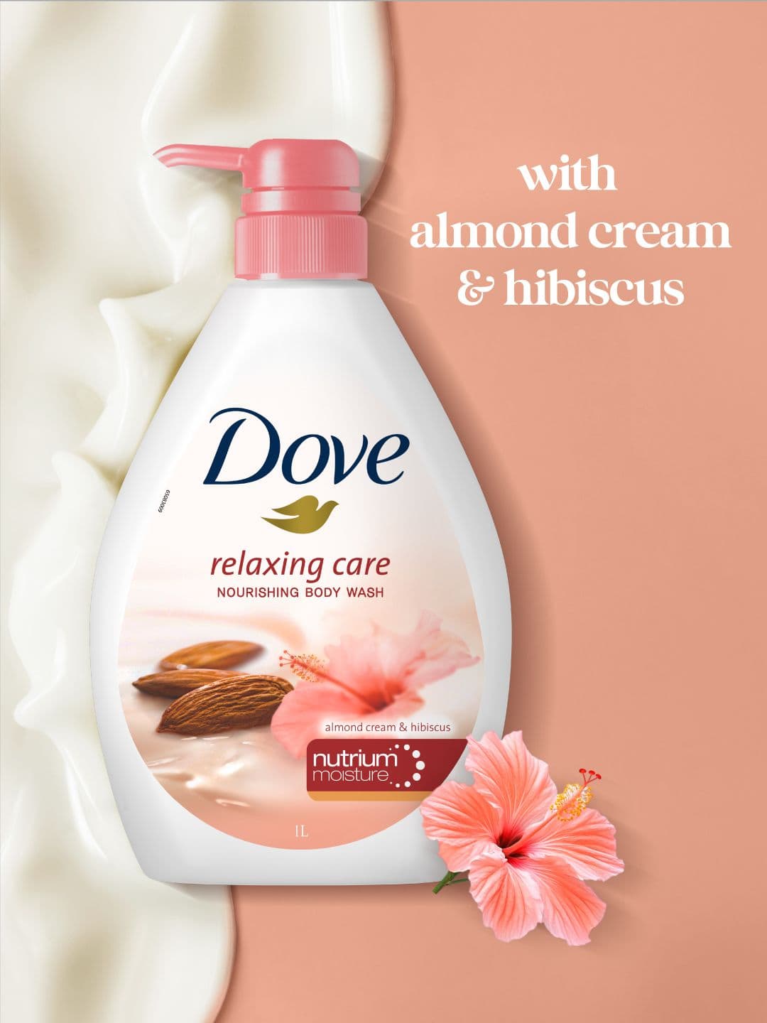 Dove Relaxing Care Body Wash — Almond Cream & Hibiscus